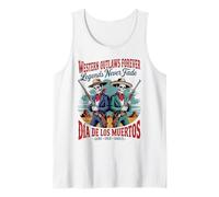 Retro Western Outlaws Forever - Día de Los Muertos Cowboy Tank Top