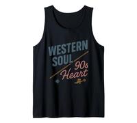 Retro Western Rodeo Cowboycore Bull Rider Dusty Denim Tee Tank Top
