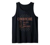Retro Western Rodeo Cowboycore Bull Rider Dusty Denim Tee Tank Top