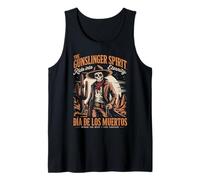 Retro Western Skull Cowboy Halloween Spirit Tank Top