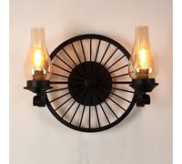 Retro Wheel Wall Lamps, Vintage Industrial for Balcony, Creative Kerosene Lamp Design, Wall Mounted Decorative Lighting Light, Simple Corridor Wall Sconces
