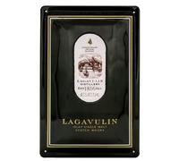 Retro Whisky Tin Sign Suitable for Lagavulin Single Malt Scotch Lovers and Connoisseurs - Embossed Tin Sign for Scotland Fans, 30 x 20 cm