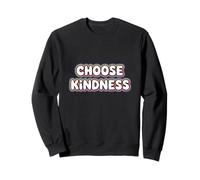 Retro White Bubble Letter "Choose Kindness" Typography Sweatshirt