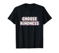 Retro White Bubble Letter Choose Kindness Typography T-Shirt