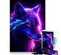 Retro White Wolf Jigsaw Puzzle for Teenagers 1000 Pieces Boost Memory Relaxing Fun Premium Cut Stylish Gift (50x75cm)