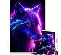 Retro White Wolf Jigsaw Puzzles for Adults 1000 Piece Strengthen Recall Casual Fun Quality Edge Stylish Gift (38x52cm)