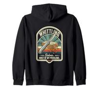 Retro Whittling Solves Most Of My Problems Funny Wood Carver Zip Hoodie