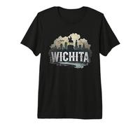 Retro Wichita Landscape Vintage Souvenir Premium T-Shirt