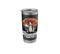 Retro Wild Mushroom Hunter Foraging Aesthetic Stainless Steel Insulated Tumbler