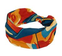 Retro Wild West Hippie Western Seamless Pattern Wide Headbands for Women, Yoga Workout Head Bands Wide Elastic Hair Bands for Washing Face Makeup