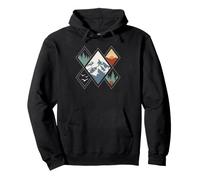 Retro Wilderness Sunset Forest For Nature Trail Explorers Pullover Hoodie