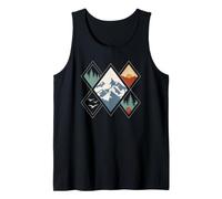 Retro Wilderness Sunset Forest for Nature Trail Explorers Tank Top