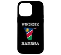 Retro Windhoek Namibia Distressed Namibia Flag Case for iPhone 14 Pro Max