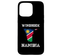 Retro Windhoek Namibia Distressed Namibia Flag Case for iPhone 15 Pro Max
