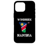 Retro Windhoek Namibia Distressed Namibia Flag Case for iPhone 16 Pro Max