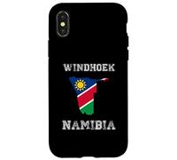 Retro Windhoek Namibia Distressed Namibia Flag Case for iPhone X/XS