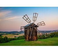 Retro windmill-500-Piece Puzzle Challenge Wooden Home Decor - A Gift for the Whole Family (14 years+)