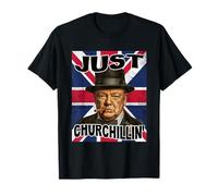 Retro Winston Churchill Shirt Costume For Kids Boys Men T-Shirt