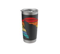 Retro Wolf Howling Survives Mountain Silhouette Stainless Steel Insulated Tumbler