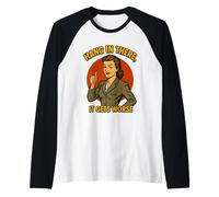 Retro Woman Reminder that Things Will get Worse Parody Raglan Baseball Tee
