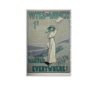 Retro Women Suffrage Print, Women's Rights Poster Suffragette Decor Feminist Paper Philosopher Right To Vote Newspaper Wall Art Gift For Her Canvas Art Poster And Wall Art Picture Print Modern Family
