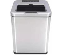 Retro Wood Grain 12L Lint Sensor Trash Can - Stylish Rubbish Bin for Living Room & Bathroom, Automatic Touchless Sensor, Elegant Waste Container for Home Décor