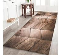 Retro Wood Grain Carpet Yellow Brown Area Rug For Living Room Bedroom Bedside Sofa Coffee Table Non-Slip Floor Mat Bathroom Doormat Game Room Mat (Pattern 5,140x200 cm)