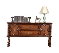 Retro Wood Sideboard - Vintage Living Room Sofa Cabinet Decorative Dining Side Cabinet Stylish TV Hall Storage Cupboard Rustic Home Furniture