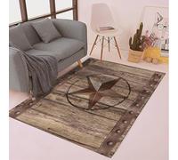 Retro Wooden Board Five-Pointed Star 3D Carpets For Living Room Home Decoration Bedside Sofa Table Large Kids Play Area Rugs Nonslip Bedroom Floor Mat Entrance Doormat 100 X 150 Cm - Eas -746207415743
