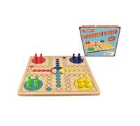 Kandy Toys Retro Wooden Ludo Family Fun Board Game Kandy Toys Multicolor