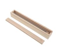 Retro Wooden Incense Box with Slide-out Lid and Glass Tube