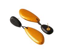 Retro Wooden Irregular Oval Drop Earrings For Women Water Droplet Shaped Party Wedding Ear