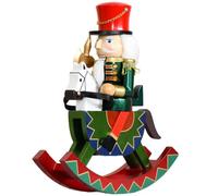 Retro Wooden Nutcracker Christmas Decor - Festive Party Statue