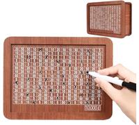 Retro Wooden Saving Challenge Money Box 10,000 With Counter for Adults - Cash Bank Jar Coin Box for Home 20x14.5cm