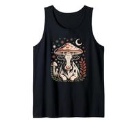 Retro Woodland Cow Relaxing Among Beautiful Wild Flora Tank Top