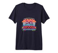 Retro Woodworker Obsessed with Learning Woodworking Premium T-Shirt
