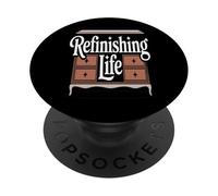 Retro Woodworker Refinishing Life Life Humor PopSockets Adhesive PopGrip
