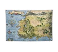 Retro World Map Poster for Fantasy Time Wheel Wall Art Tapestry Print Paint Artworks Modern Decor Bedroom Tapestries 60"x90"