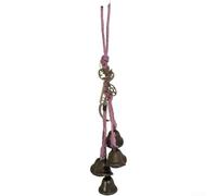 Retro Woven Iron Wind Chime 35cm Green Pink Witch Bells(C)