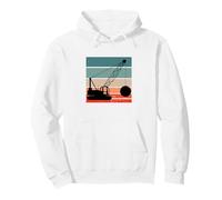 Retro Wrecking Ball Crane Vintage Construction Crane Pullover Hoodie