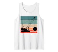Retro Wrecking Ball Crane Vintage Construction Crane Tank Top
