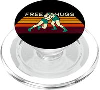 Retro Wrestling Takedown Defense Funny Wrestlers Free Hugs PopSockets PopGrip for MagSafe