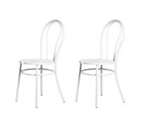 Retro Wrought Iron Chair Casual Dining Chair with Backrest No Assembly Required Easy to Use Ideal for Living Room Office Makeup Vanity (White)