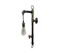 Retro Wrought Iron Industrial Wind Wall Lamp Light E27 Vintage Wall Sconce Metal Water Pipe Lamp Fitting Loft Indoor Lighting Fixture for Bar Counter Aisle Corridor Balcony Restaurant Bar Interesting