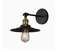 Retro Wrought Iron Wall Lamp, Frosted Painted Metal Lampshade Sconces Lamps, E27 Light Holder, Adjustable Swing Arm, Old-Fashioned Simple Sconce Lights for Farmhouse