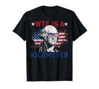 Retro WTF Is A Kilometer Funny Patriotic American Freedom T-Shirt