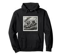 Retro WW2 Pilot WWII Funny Pug World War Meme Memorabilia Pullover Hoodie