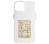 Retro WW2 Plane Blueprint Vintage War Plane Diagram Case for iPhone 14