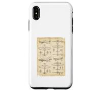 Retro WW2 Plane Blueprint Vintage War Plane Diagram Case for iPhone XS Max