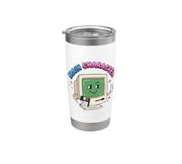 Retro Y2K Main Character Icon with Floppy Disk Stainless Steel Insulated Tumbler